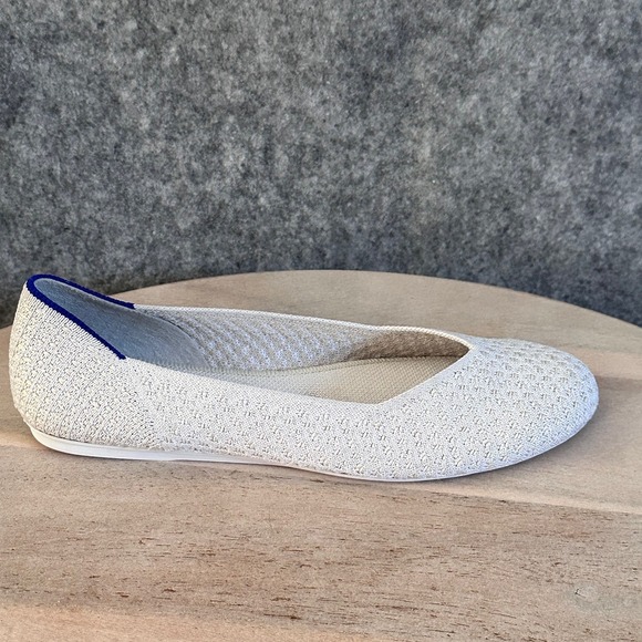 Rothy's The Flat Women's Size 8 US Salt Honeycomb Round Toe Slip On Shoes - Picture 7 of 14